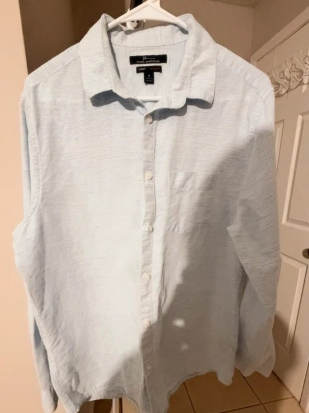 Marc Anthony Luxury Slim Fit Button Down Shirt Men's M Striped (R-039)